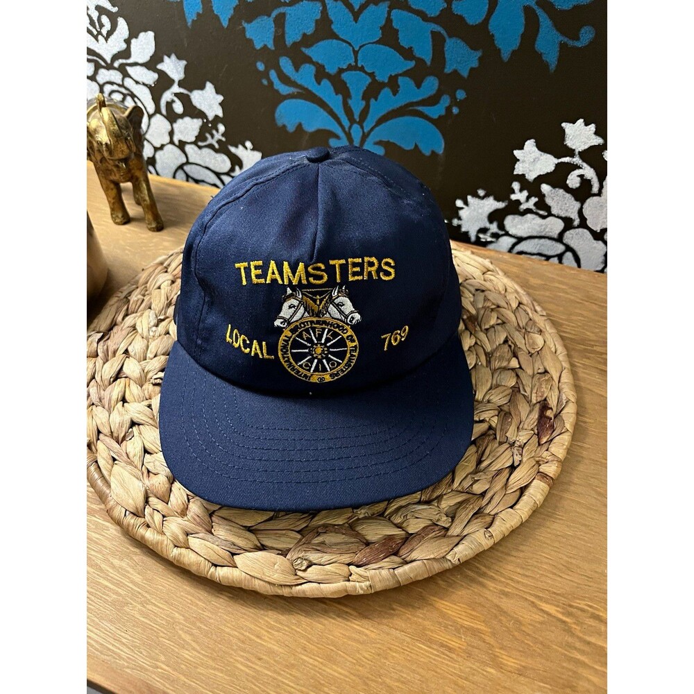 Vintage Teamsters Local 769 Embroidered Navy Snapback Cap, Made in USA